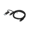 Picture of Lenovo 4X90U90618 USB cable 1 m USB 3.2 Gen 1 (3.1 Gen 1) USB A/USB C USB C Black