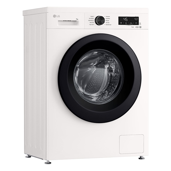 Picture of LG F2X10S7NWK | Washing Machine | Energy efficiency class A | Front loading | Washing capacity 7 kg | 1200 RPM | Depth 44 cm | Width 60 cm | Display | LED | Steam function | Essence White (Glossy) | Wi-Fi
