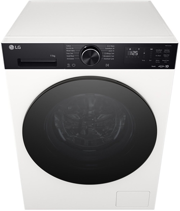Изображение LG | Washing machine | F4X5011THB | Energy efficiency class A | Front loading | Washing capacity 11 kg | 1400 RPM | Depth 57 cm | Width 60 cm | Display | LED | Steam function | Direct drive | Wi-Fi | White
