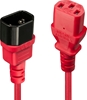 Picture of Lindy 1m C14 to C13 Extension Cable, red