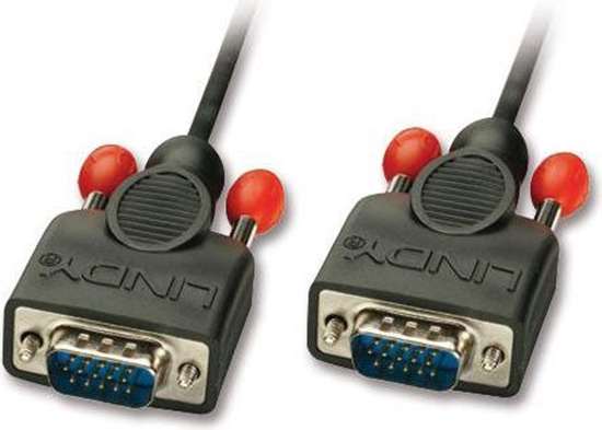 Изображение Lindy 5m HD15 VGA kabelis VGA (D-Sub) Melns