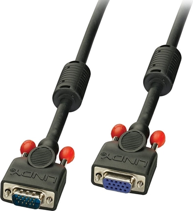 Изображение Lindy VGA Cable M/F, Black, 5m