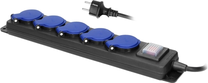 Attēls no Listwa zasilajca Orno OR-AE-13159 5 gniazd 3 m czarna (OR-AE-13159/3M)