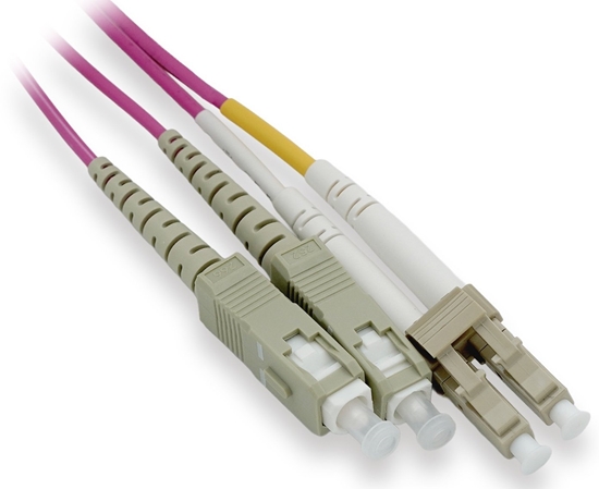Изображение Lynx CS Patchcord wiatowodowy, duplex, MM, OM4, LC/SC, 50/125µm, 10m (LX-DPX-LC/SC-OM4-10)