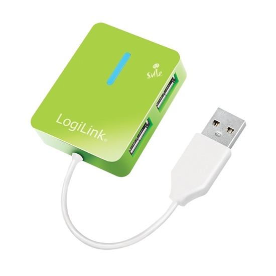 Picture of Logilink USB-HUB "Smile" 4-Port o. NT grün