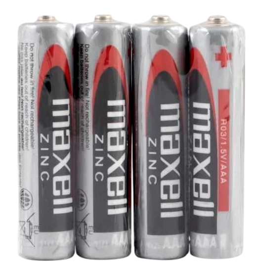 Picture of LR03 AAA baterija 1.5V Maxell Zinc-carbon MN2400 E92 iepakojuma 4 gb.