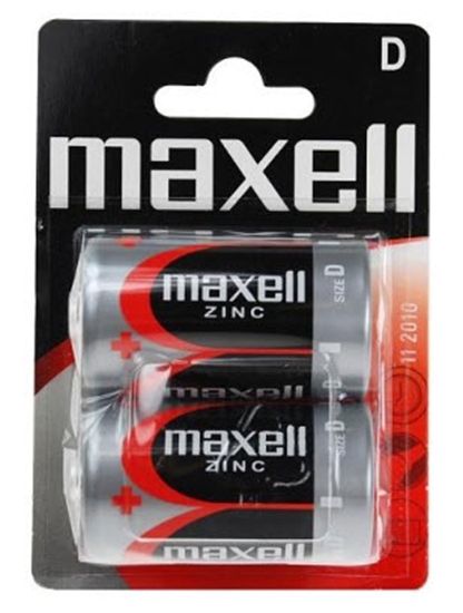 Picture of LR20/D baterijas 1.5V Maxell Zinc-carbon SUM-1 2B iepakojumā 2 gb.