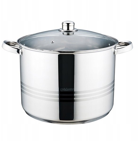 Picture of Maestro Garnek stalowy z pokrywk na indukcj gaz (16L S/N) MAESTRO MR-3517-16