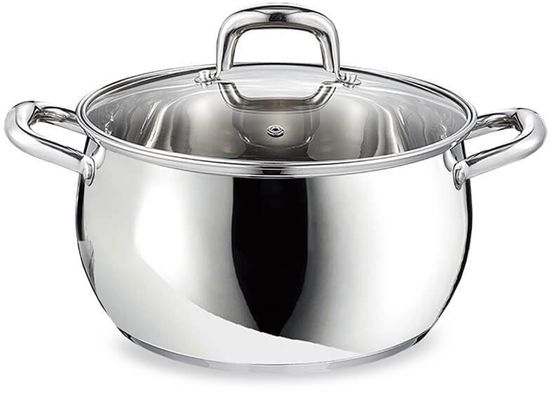 Picture of Maestro Garnek stalowy z pokrywk na indukcj gaz 16cm 2L MAESTRO MR-3515-16