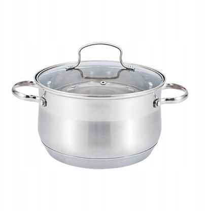 Attēls no Maestro Garnek stalowy z pokrywk na indukcj gaz 20cm 3.9L MAESTRO MR-3512-20