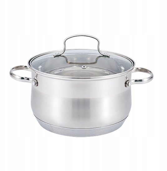 Picture of Maestro Garnek stalowy z pokrywk na indukcj gaz 20cm 3.9L MAESTRO MR-3512-20