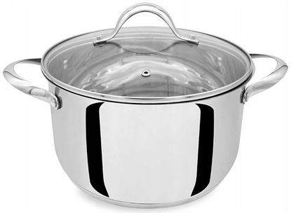 Attēls no Maestro Garnek stalowy z pokrywk na indukcj gaz 22cm 4.5L MAESTRO MR-3519-22