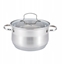 Picture of Maestro Garnek stalowy z pokrywk na indukcj gaz 22cm 5.1L MAESTRO MR-3512-22