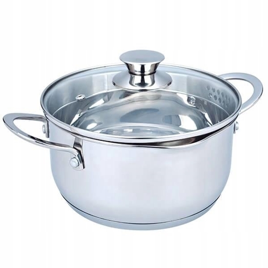 Picture of Maestro Garnek stalowy z pokrywk na indukcj gaz 24cm 5.0L MAESTRO MR-3510-24