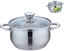Attēls no Maestro Garnek stalowy z pokrywk na indukcj gaz 24cm 6.4L MAESTRO MR-3515-24