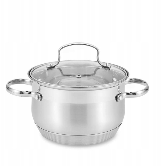 Picture of Maestro Garnek stalowy z pokrywk na indukcj gaz duy 26cm 8.2L MAESTRO MR-3512-26