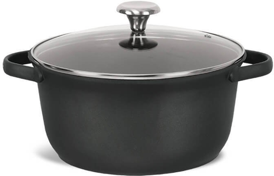 Picture of Maestro Garnek z pokrywk indukcja gaz 24cm 4.6L czarny MAESTRO MR-4027-24