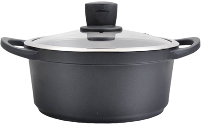 Attēls no Maestro Garnek z pokrywk indukcja gaz 28cm 6.4L czarny MAESTRO MR-4328