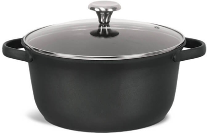 Attēls no Maestro Garnek z pokrywk indukcja gaz 28cm 6.8L czarny MAESTRO MR-4027-28