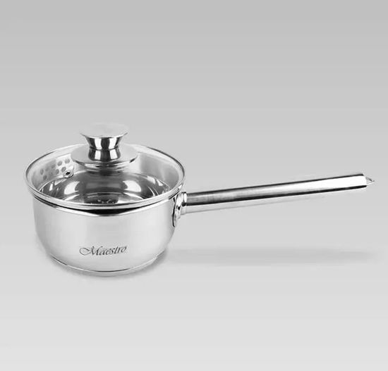 Picture of Maestro Rondel stalowy z pokrywk na indukcj gaz may 14cm 1.0L MAESTRO MR-3510-14S