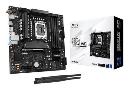 Picture of Mainboard|ASROCK|Intel B860 Express|LGA1851|Micro-ATX|Memory DDR5|Memory slots 4|B860MPRO-AWIFI