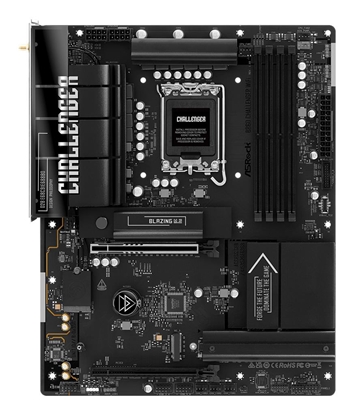 Attēls no Mainboard|ASROCK|Intel B860|LGA 1851 (Socket V1)|ATX|RAM DDR5-SDRAM|4xSlots|Wi-Fi Yes|Bluetooth Yes|1xNumber of M.2 (M) slots|B860CHALLENGERWIFI