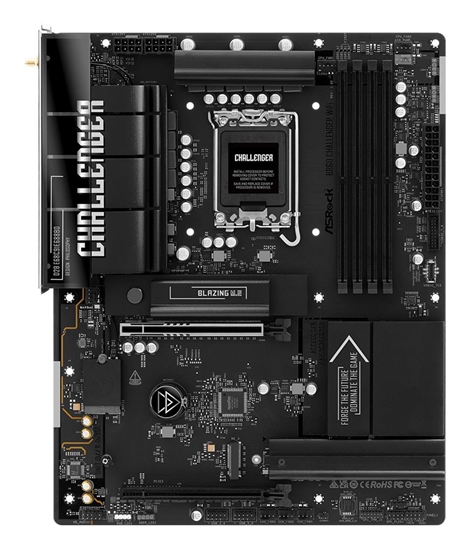 Picture of Mainboard|ASROCK|Intel B860|LGA 1851 (Socket V1)|ATX|RAM DDR5-SDRAM|4xSlots|Wi-Fi Yes|Bluetooth Yes|1xNumber of M.2 (M) slots|B860CHALLENGERWIFI