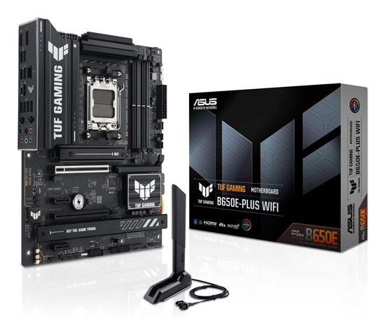 Picture of Mainboard|ASUS|AMD B650|SAM5|ATX|Memory DDR5|Memory slots 4|1xPCI-Express 4.0 1x|1xPCI-Express 4.0 16x|1xPCI-Express 5.0 16x|3xM.2|1xHDMI|1xDisplayPort|6xUSB 2.0|3xUSB 3.2|1xUSB-C|1xRJ45|3xAudio port|TUFGAMINGB650EPLUSWIFI