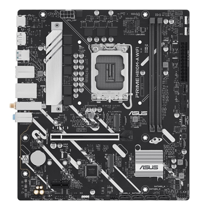Изображение Mainboard|ASUS|Intel H810|LGA1851|Micro-ATX|Memory DDR5|Memory slots 2|PRIMEH810M-AWIFI