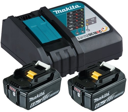 Attēls no Makita Power Source Kit 199480-6 2x BL1860B + DC18RC