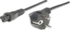 Изображение Manhattan Power Cord/Cable, Euro 2-pin (CEE 7/4) plug to C5 Female (cloverleaf/triangular), 1.8m, 16A, Lifetime Warranty, Polybag