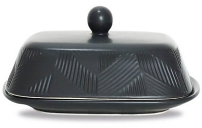 Attēls no Maselniczka Maestro Maselniczka ceramiczna maselnica pojemnik na maso Geometry Black MAESTRO MR-20003-45