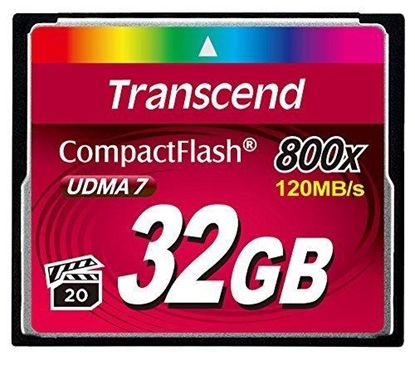Attēls no MEMORY COMPACT FLASH 32GB/800X TS32GCF800 TRANSCEND