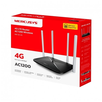 Attēls no Mercusys MB135-4G AC1200 Wi-Fi 4G LTE Router, Build-In 150Mbps 4G LTE Modem | Mercusys