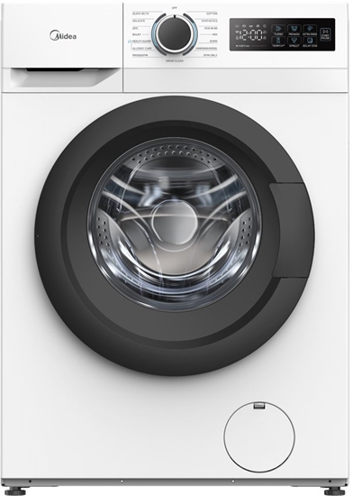 Picture of Midea Washing Machine | MF110W80BA10/W-HR | Energy efficiency class A | Front loading | Washing capacity 8 kg | 1400 RPM | Depth 48 cm | Width 60 cm | Display | LED | Steam function | White