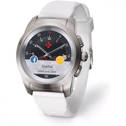 Attēls no MyKronoz ZeTime Smart Watch Silver/White Silicon Flat