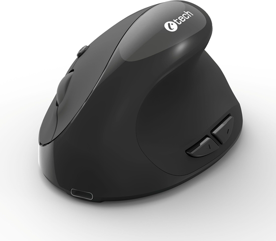 Изображение Mysz C-Tech C-TECH My VEM-17 Pionowa Bezprzewodowa czarny