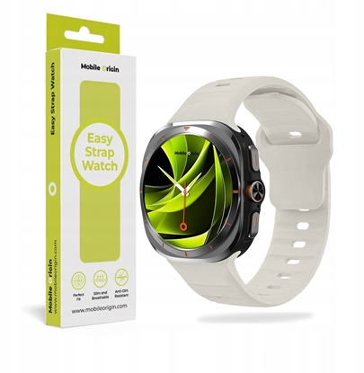 Attēls no Mobile Origin Easy Strap Silicone Galaxy Watch Ultra 47mm Starlight