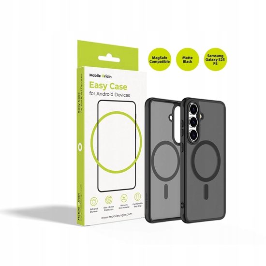 Picture of Mobile Origin Mobile Origin Easy Case, MagSafe, Matte Black - Samsung Galaxy S25 FE