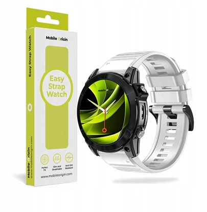 Attēls no Mobile Origin Mobile Origin Easy Strap Silicone Watch 26mm White
