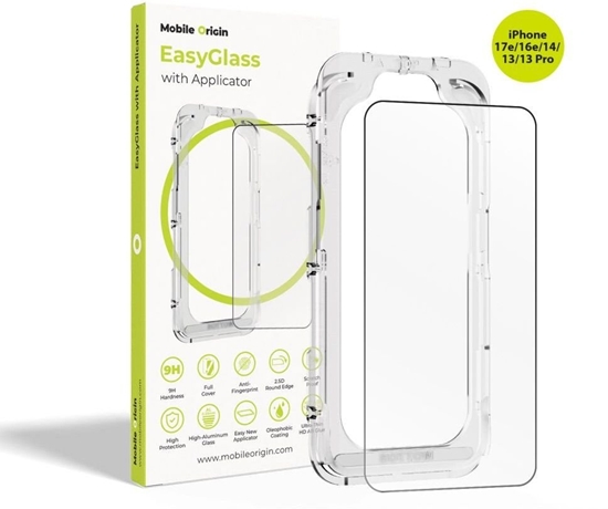 Picture of Mobile Origin Mobile Origin EasyGlass with Applicator iPhone 17e/16e/14/13/13 Pro