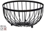Attēls no Mondex Czarna metalowa miska na owoce 25x25x13 cm KITCHEN&GO 8445393201818 (8445393201818)