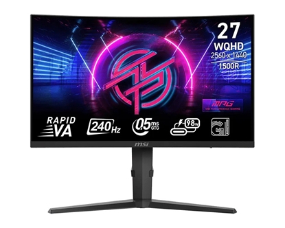 Attēls no Monitor 27 cali MAG 275CQRXF LED/QHD/Curved/240Hz/czarny