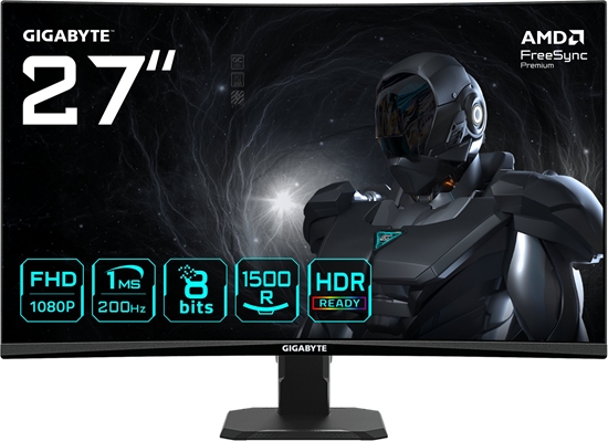 Picture of Gigabyte GS27FCA EK | 27 " | VA | FHD | 200 Hz | 1 ms | 1920 x 1080 pixels | 250 cd/m² | HDMI ports quantity 2
