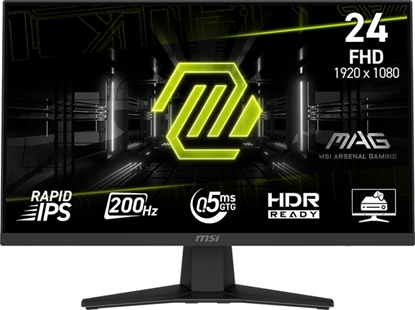 Picture of Monitor MSI MAG 244F - LED-Monitor - Gaming - 61 cm (24") (23.8" sichtbar) - 1920 x 1080 Full HD (1080p) @ 200 Hz - Fast IPS - 300 cd/m2 - 1000:1 - 0.5 ms - HDMI, DisplayPort
