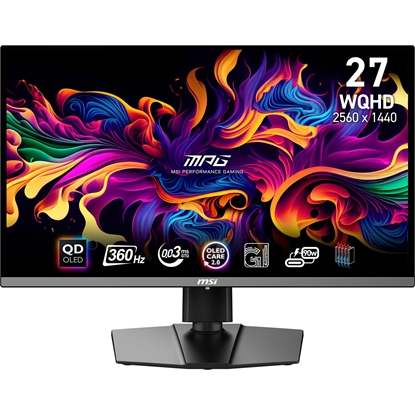 Attēls no Monitor|MSI|MPG 271QRX QD-OLED|26.5"|Gaming|Panel QD-OLED|2560x1440|16:9|360Hz|Matte|0.03 ms|Swivel|Pivot|Height adjustable|Tilt|Colour Black|MPG271QRXQD-OLED