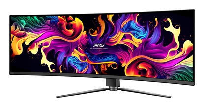 Attēls no Monitor|MSI|MPG 491CQP QD-OLED|49"|Gaming/Curved|Panel QD-OLED|5120x1440|32:9|144Hz|Matte|0.03 ms|Swivel|Height adjustable|Tilt|Colour Black|MPG491CQPQD-OLED