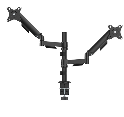 Attēls no Monitora stiprinājums Gembird 2x 17”-32” Adjustable desk display mounting arm 