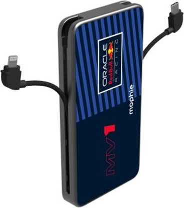 Attēls no Mophie Powerstation Plus 10K Red Bull Racing MV1 - powerbank 10000mAh, zintegrowany kabel USB-C oraz lightning (1x port USB-C)