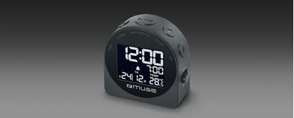Attēls no Muse | Portable Travelling Alarm Clock | M-09C | Black